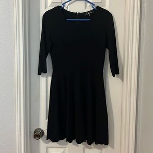 Lulu’s mid length scalloped hem/sleeve dress